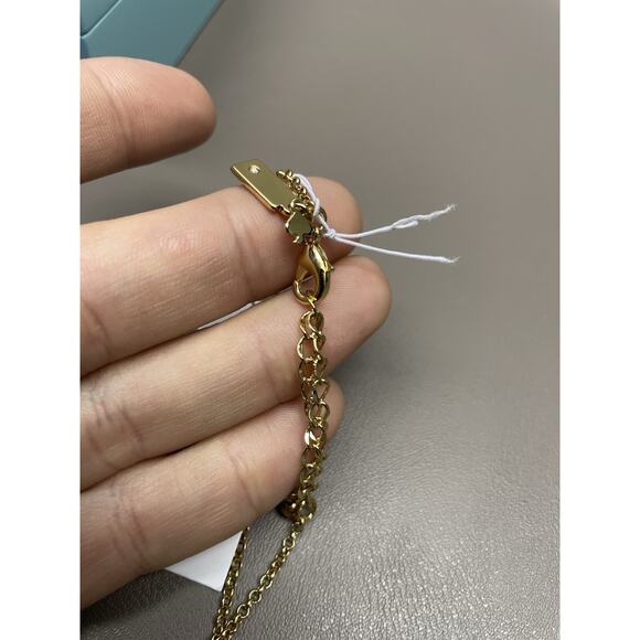 Kate Spade Sunset Blooms Gold Flower Pendant Necklace Black Stone NWT Authentic - Picture 5 of 11